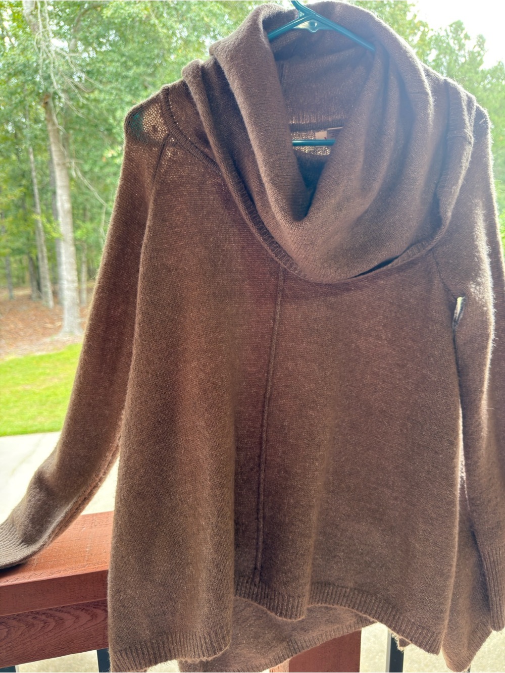 Rafaella Chocolate Brown Cowl Neck Sweater